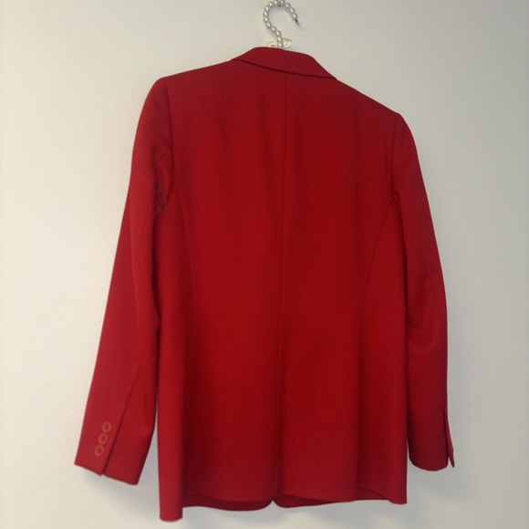 Pendleton Red Wool Blend Single‎ Button Blazer Jacket Women's Size 8 - Picture 5 of 6